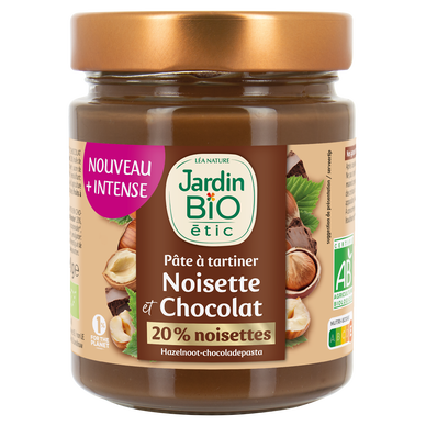 Pâte à tartiner noisettes et chocolat bio JARDIN BIO 300g