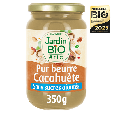 Beurre de cacahuetes bio JARDIN BIO 350g
