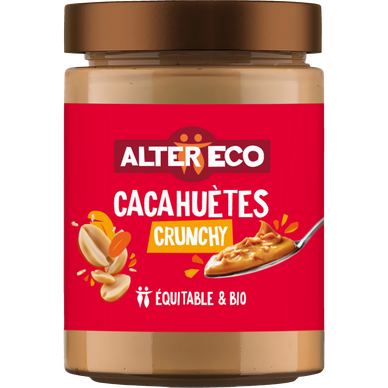 Beurre de cacahuètes crunchy bio ALTER ECO, 310g