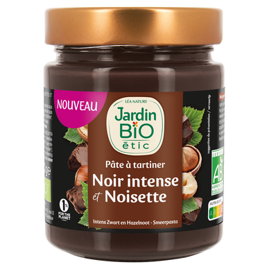 Pâte à tartiner noir intense et noisette bio JARDIN BIO 300g