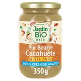 Purée de cacahuète crunchy équitable bio JARDIN BIO 350g