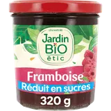 Confiture biofruit framboises allégée en sucres bio JARDIN BIO 320g