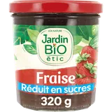 Confiture fraises allégée en sucre bio JARDIN BIO 320g