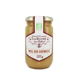 Miel crémeux biologique LA RUCHE AUX DELICES, pot en verre de 375g