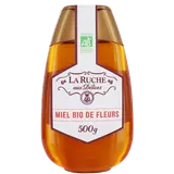 Miel de fleurs biologique LA RUCHE AUX DELICES, flacon de 500g