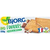 Biscuits bio fourrés Chocolat au lait et noisettes BJORG - Paquet 225g