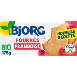 Biscuits bio fourrés à la framboise BJORG, paquet de 175g