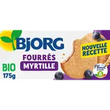 Biscuits bio fourrés à la myrtilles BJORG, paquet de 175g