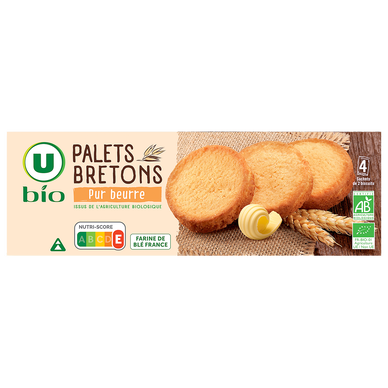 Biscuits Palets bretons pur beurre, paquet 125g