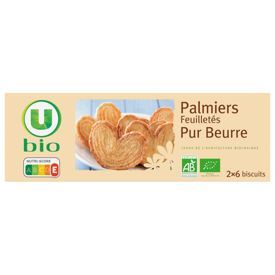 Palmiers pur beurre   paquet de 100g
