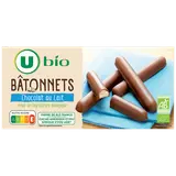 Bâtonnets au chocolat au lait bio paquet de 125g