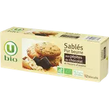 Biscuits Sablés bio pur beurre pépites chocolat et flocons avoine - Boîte 200g