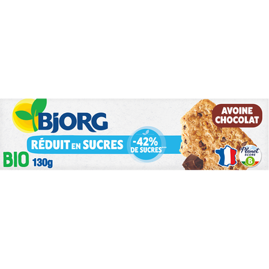 Biscuits bio avoine pépites de chocolat BJORG - Paquet 130g