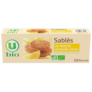 Biscuits Sablés bio amandes citron paquet de 200g