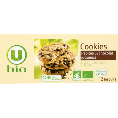Cookies bio quinoa pépites chocolat paquet de 175g
