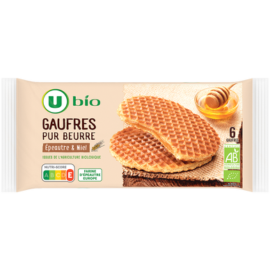 Gaufre au miel et à la farine d'épeautre bio boîte de 175g