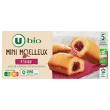 Gâteaux Mini moelleux bio fourré fraise 5x28g 140g