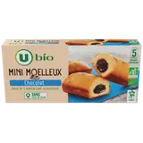 Gâteaux Mini moelleux bio fourrés au chocolat 5 unités de 28g - 140g