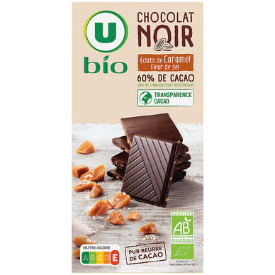 Chocolat noir caramel pointe de sel  - Tablette 100g