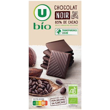 Chocolat noir 85%  tablette de 100g