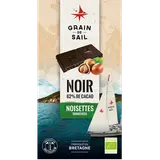 Chocolat noir noisettes torrefiées BIO GRAIN DE SAIL, tablette de 100g