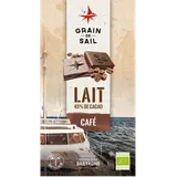 Tablette de Chocolat au lait et café Bio GRAIN DE SAIL, tablette de 100g