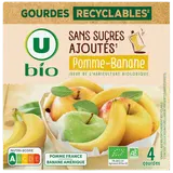 Purée pomme banane sans sucres ajoutés  4 gourdes de 90g