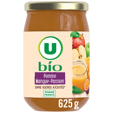 Purée pomme mangue passion s/sucres ajouté, bocal 625g
