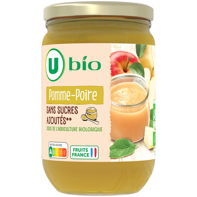 Purée pomme poire sans sucres ajoutés  625g
