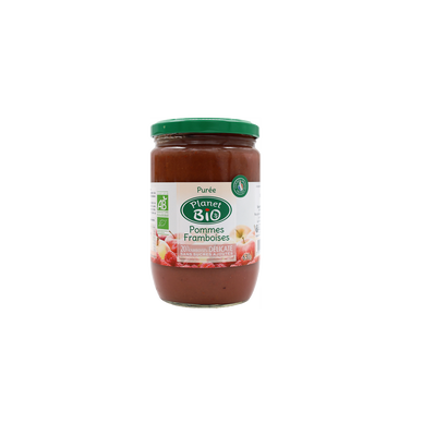 Purée de pommes framboises bio PLANET BIO, 630g