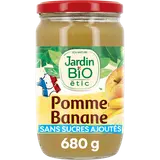 Dessert fruitier purée de pommes/banane bio JARDIN BIOLOGIQUE 680g