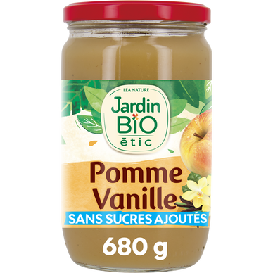 Dessert fruitier pomme-vanille biofruits JARDIN BIO, 680g
