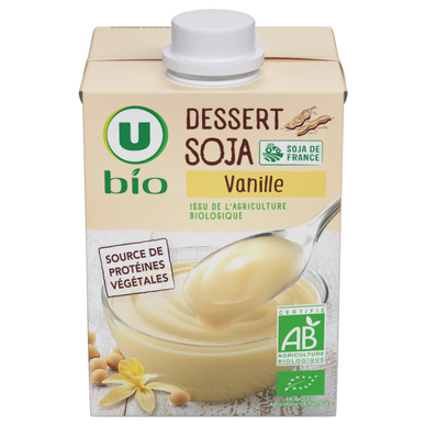 Dessert végétal soja à la vanille, brique 525g