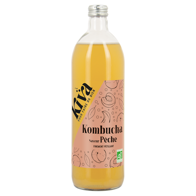 KIVA / KOMBUCHA PECHE BIO / 75CL / BOUTEILLE VERRE