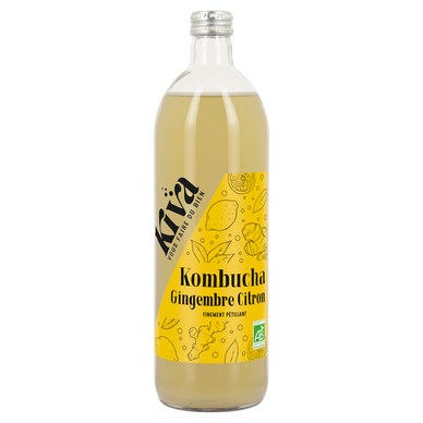 KIVA / KOMBUCHA GINGEMBRE CITRON BIO / 75CL / BOUTEILLE VERR