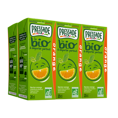 Nectar ORANGE  PRESSADE bio briquette 6x20cl