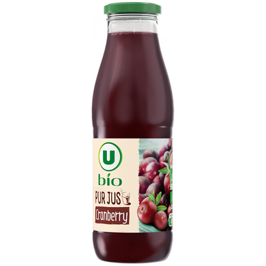 Pur jus de cranberry  bouteille en verre de 75cl