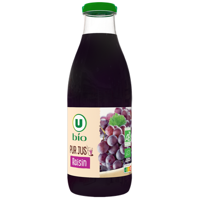 Pur jus de raisin  bouteille en verre de 1l