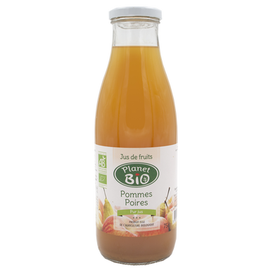 Pur jus de pomme et poire bio, PLANET BIO, bocal de 75cl