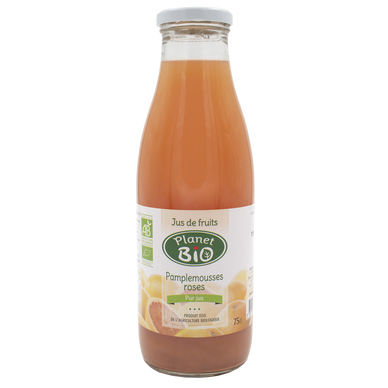 Jus de pamplemousse rose, BIO, bocal de 75cl