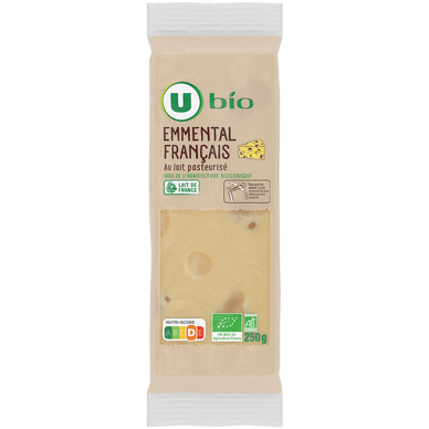 Fromage au lait pasteurisé Emmental français  31%mg, 250g