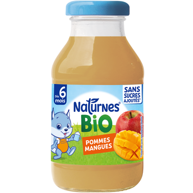 NESTLE NATURNES BIO - Jus Pomme Mangue, de 6 à 12 mois - 20cl