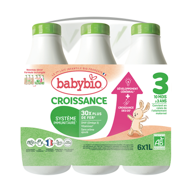 Lait croissance liquide BABYBIO 6x1l
