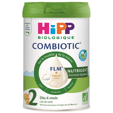 HIPP - Lait 2eme age Epaissi BIO COMBIOTIC NUTRIGEST, de 6 à 12 mois -800g