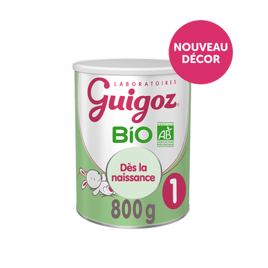 GUIGOZ BIO - Lait infantile en poudre bio 1er âge, de 0 à 6 mois - 800g