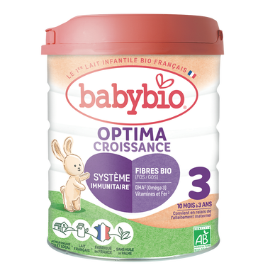 BABYBIO OPTIMA - Lait en poudre pour nourissons, dès 12 mois - 800g