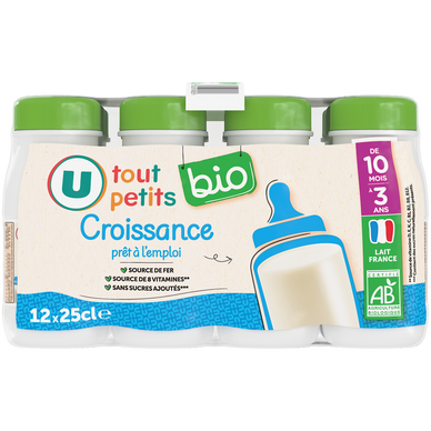 Lait de croissance Bébé, dès 12 mois - 12x25cl