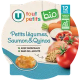 Plat bébé Petits légumes saumon quinoa, dès 12 mois - 230g - Repas bébé