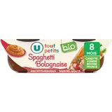 Plat bébé du midi Spaghetti bolognaise, dès 8 mois -2x200g - Repas bébé