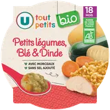 Plat bébé Petits légumes, blé & dinde, dès 18 mois - 260g - Repas bébé